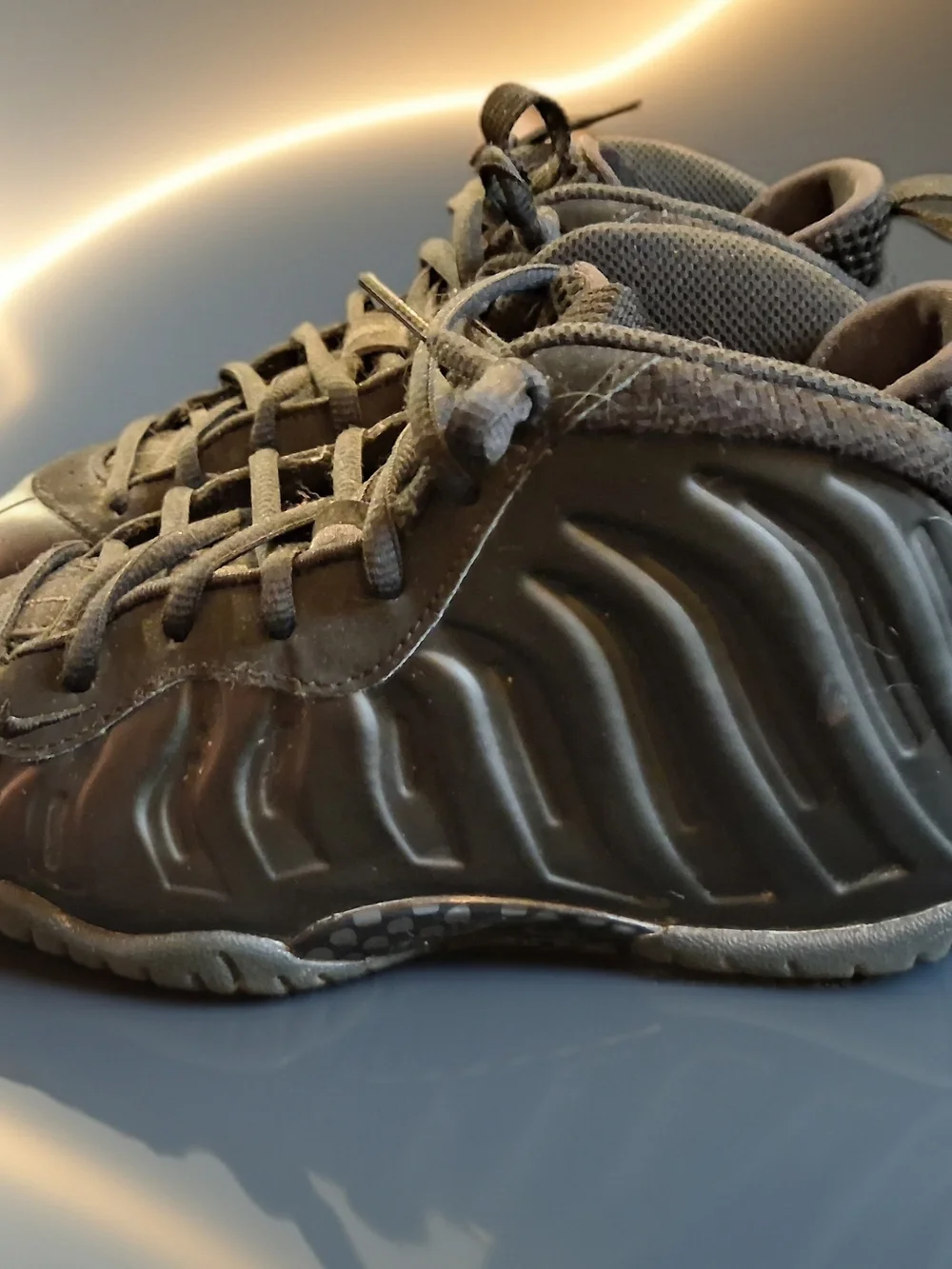 Nike Kids Foamposite High-Top Sneakers in Black
